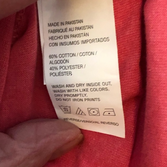 Izod Saltwater Relaxed Classics Men's Long Sleeve T-Shirt Coral Size Large - NWT - Picture 8 of 8